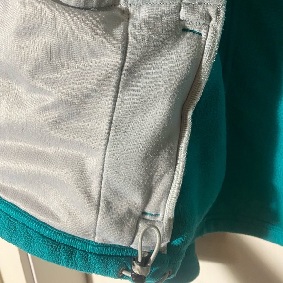 NORTH FACE turquoise fleece jacket size S - Picture 8 of 10